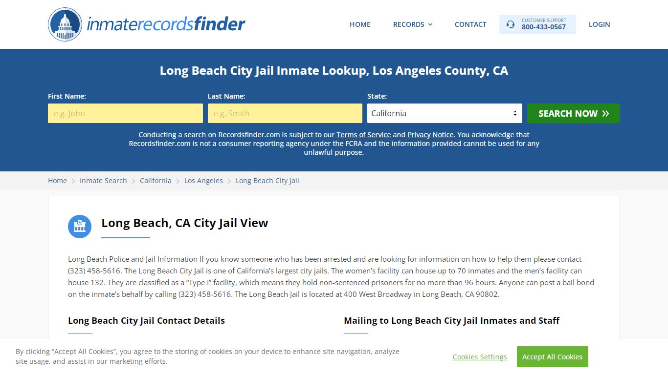 Long Beach City Jail Roster & Inmate Search, Los Angeles ...